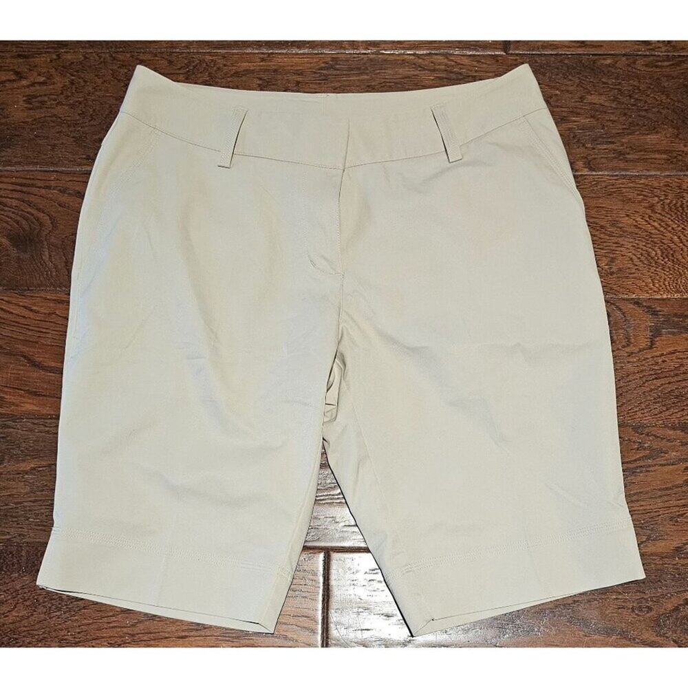 Adidas Women's Climalite Khaki Golf Shorts Size 8 100% Polyester New Without Tag